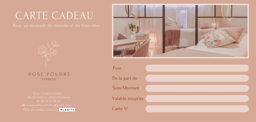 carte cadeau soins plaisir offrir institut